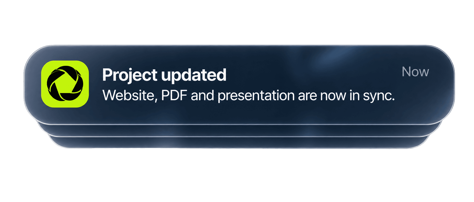 Biladee notification: Project updated, website, PDF and presentation are now in sync
